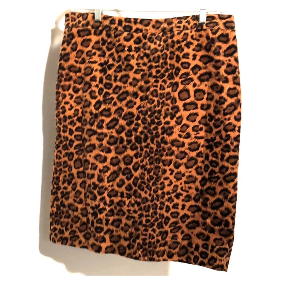 Talbots Super Soft Leopard Print Skirt